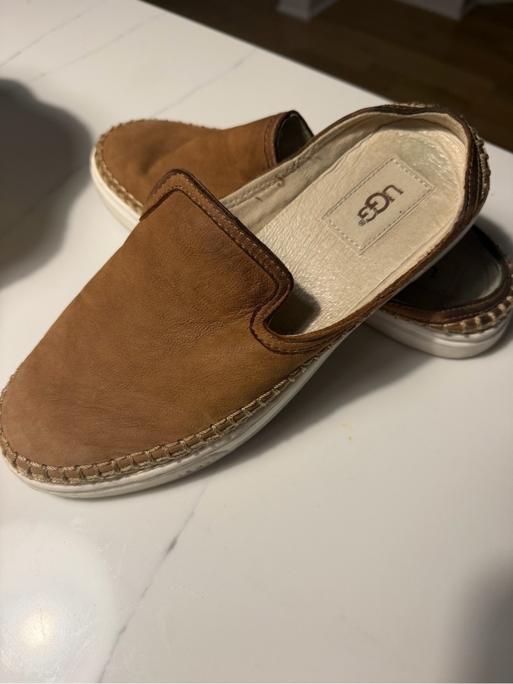UGG Caleel Brown Leather Mule